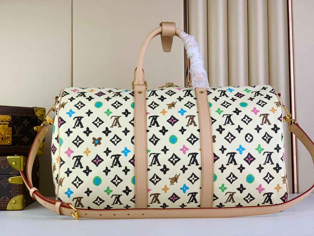 Louis Vuitton Keepall Bandoulière 45 M25233 Vanilla Monogram Canvas