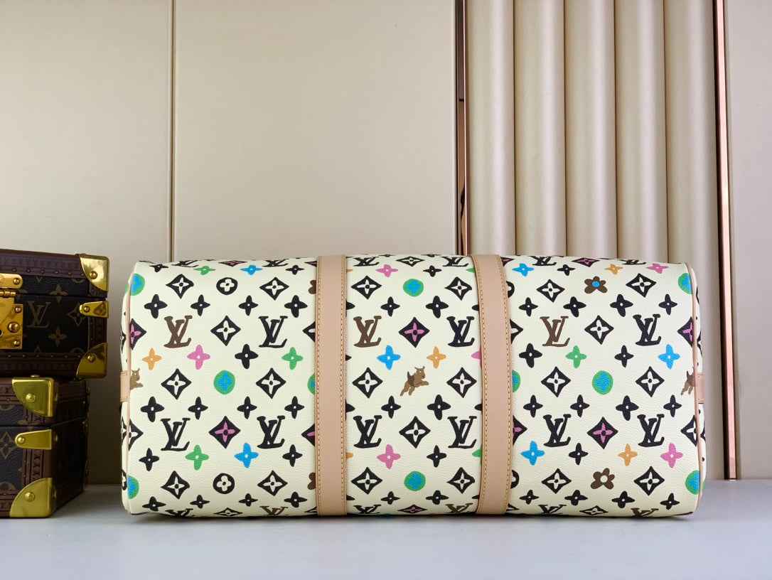Louis Vuitton Keepall Bandoulière 45 M25233 Vanilla Monogram Canvas