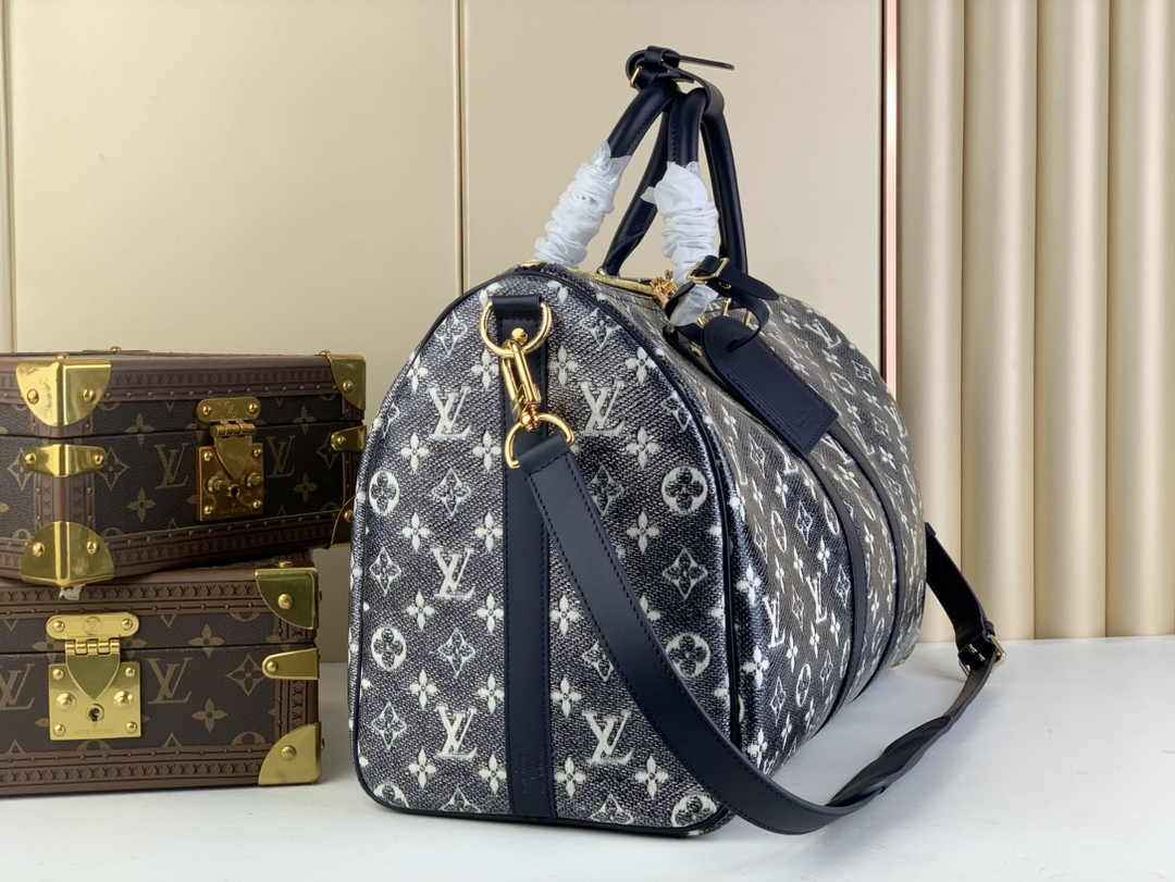 Louis Vuitton Keepall Bandouliere 45 Bag M22923 Blue Monoglam Canvas
