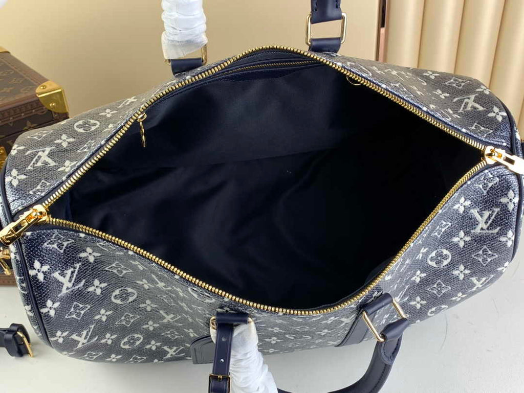 Louis Vuitton Keepall Bandouliere 45 Bag M22923 Blue Monoglam Canvas