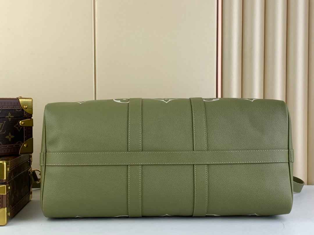 Louis Vuitton Keepall Bandouliere 45 Travel Bag M46671 Green Leather