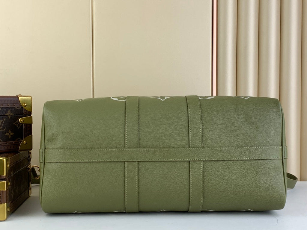 Louis Vuitton Keepall Bandouliere 45 Travel Bag M46671 Green Leather
