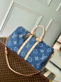 Louis Vuitton Keepall Bandouliere 45 Bag M24315 Bleu Denim