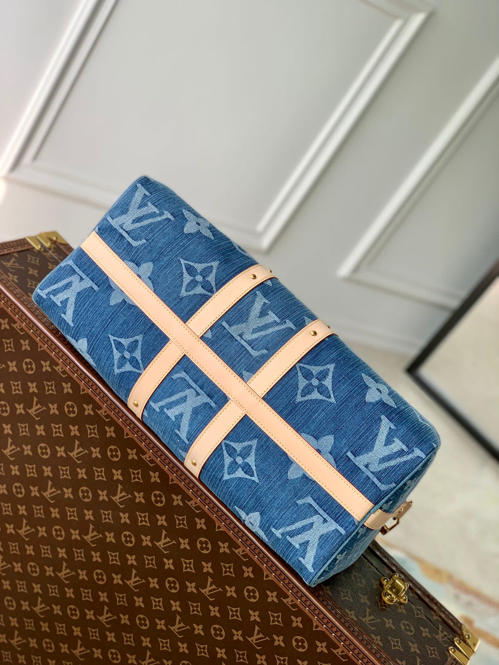 Louis Vuitton Keepall Bandouliere 45 Bag M24315 Bleu Denim
