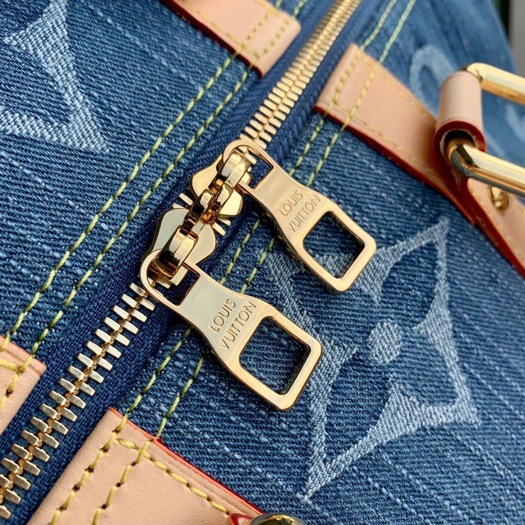Louis Vuitton Keepall Bandouliere 45 Bag M24315 Bleu Denim