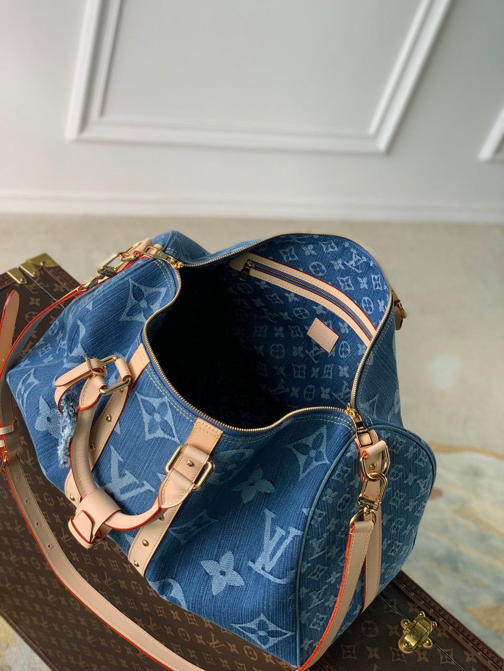 Louis Vuitton Keepall Bandouliere 45 Bag M24315 Bleu Denim