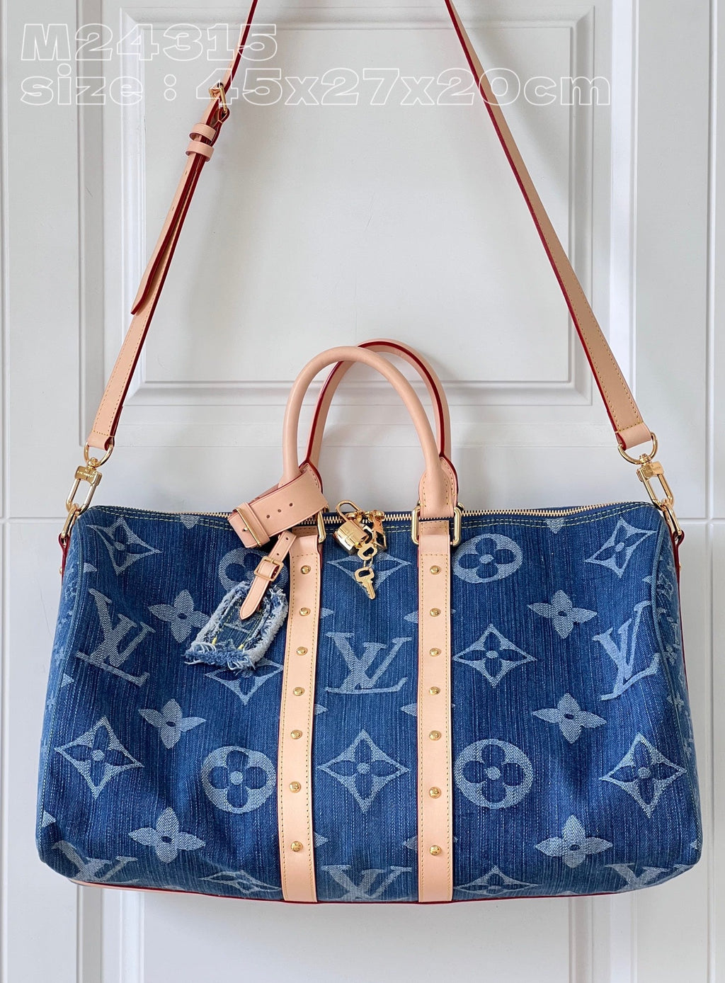 Louis Vuitton Keepall Bandouliere 45 Bag M24315 Bleu Denim
