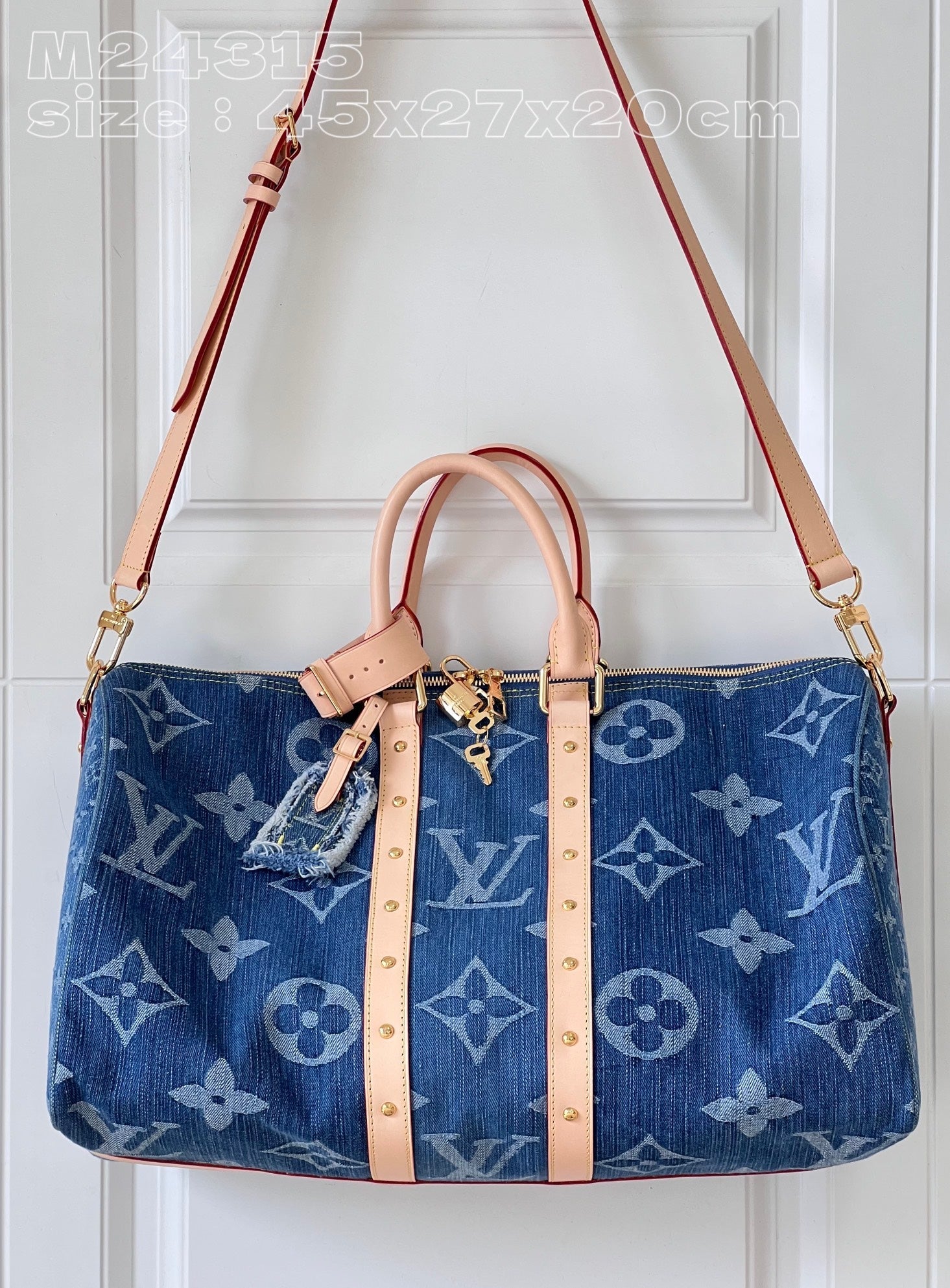 Louis Vuitton Keepall Bandouliere 45 Bag M24315 Bleu Denim