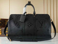 Louis Vuitton Keepall Bandouliere 45 Travel Bag M45532 Black Leather