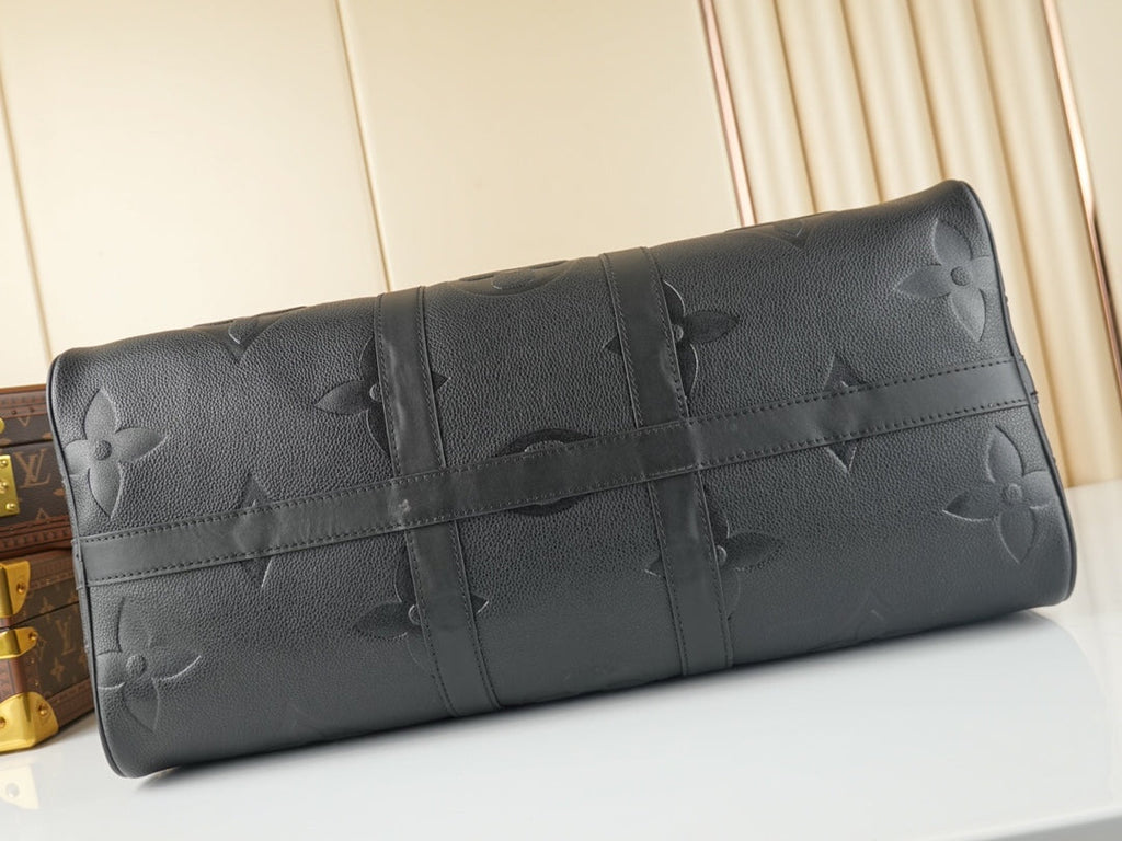 Louis Vuitton Keepall Bandouliere 45 Travel Bag M45532 Black Leather