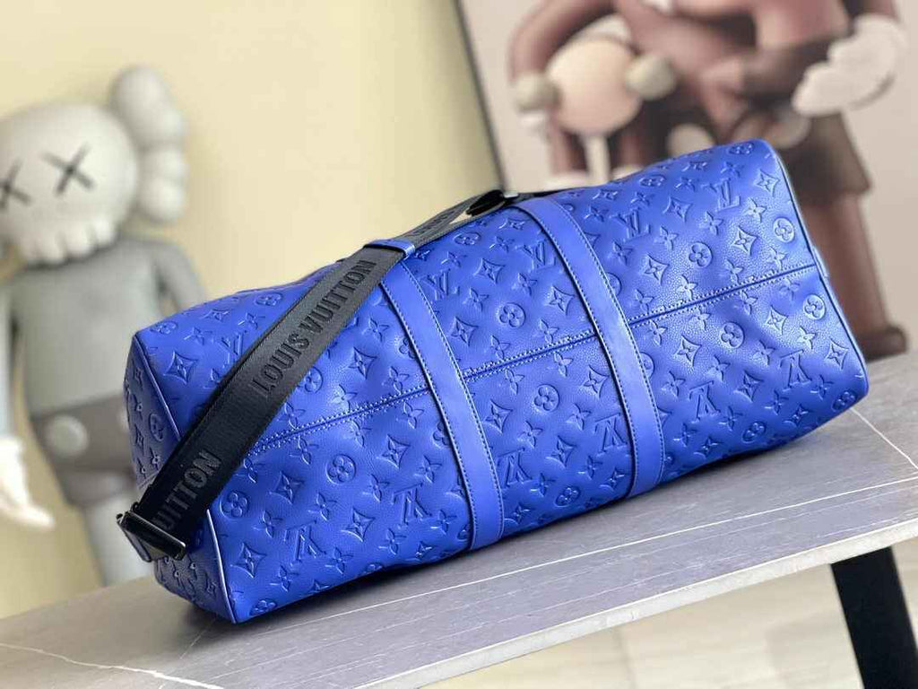 Louis Vuitton Keepall Bandoulière 50 M23141 Blue Leather