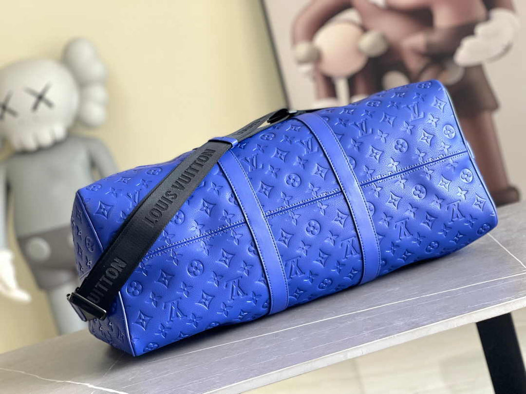Louis Vuitton Keepall Bandoulière 50 M23141 Blue Leather