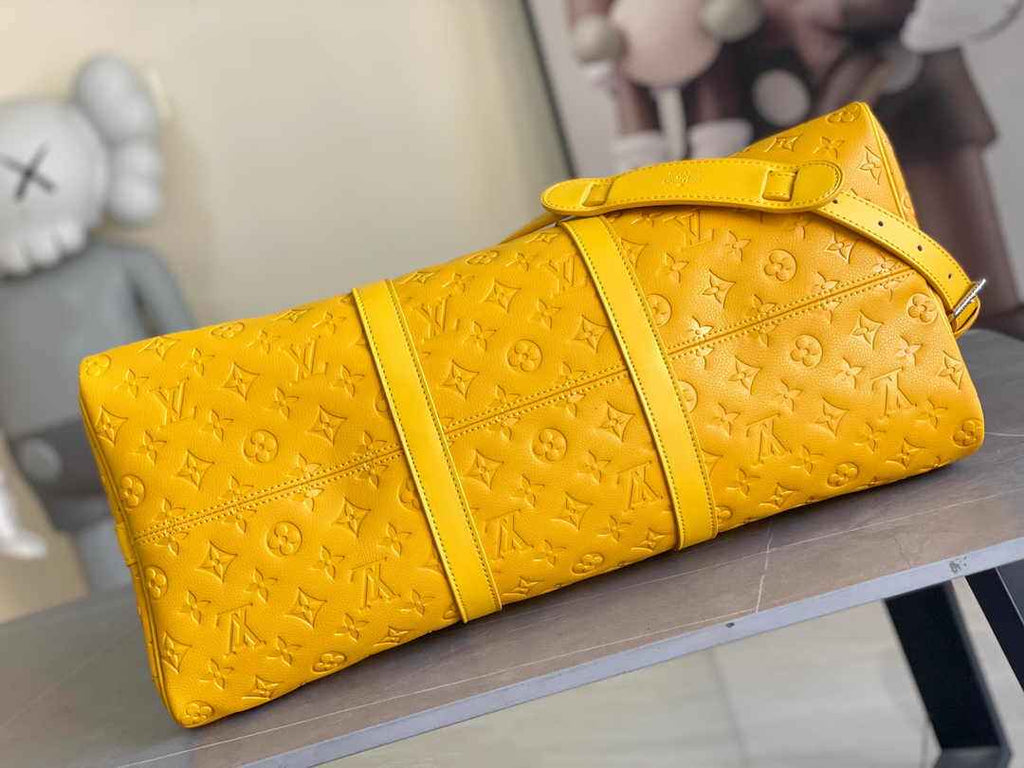 Louis Vuitton Keepall Bandoulière 50 M23748 Yellow Leather