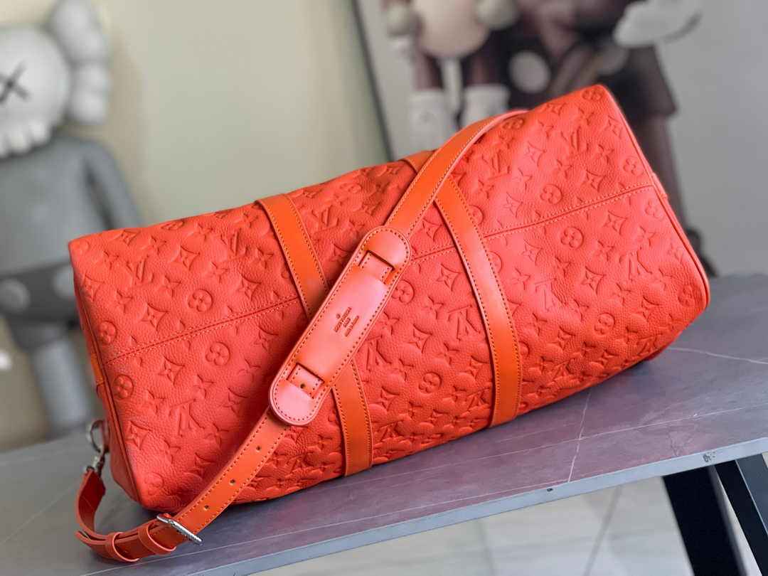 Louis Vuitton Keepall Bandoulière 50 M23749 Orange Leather