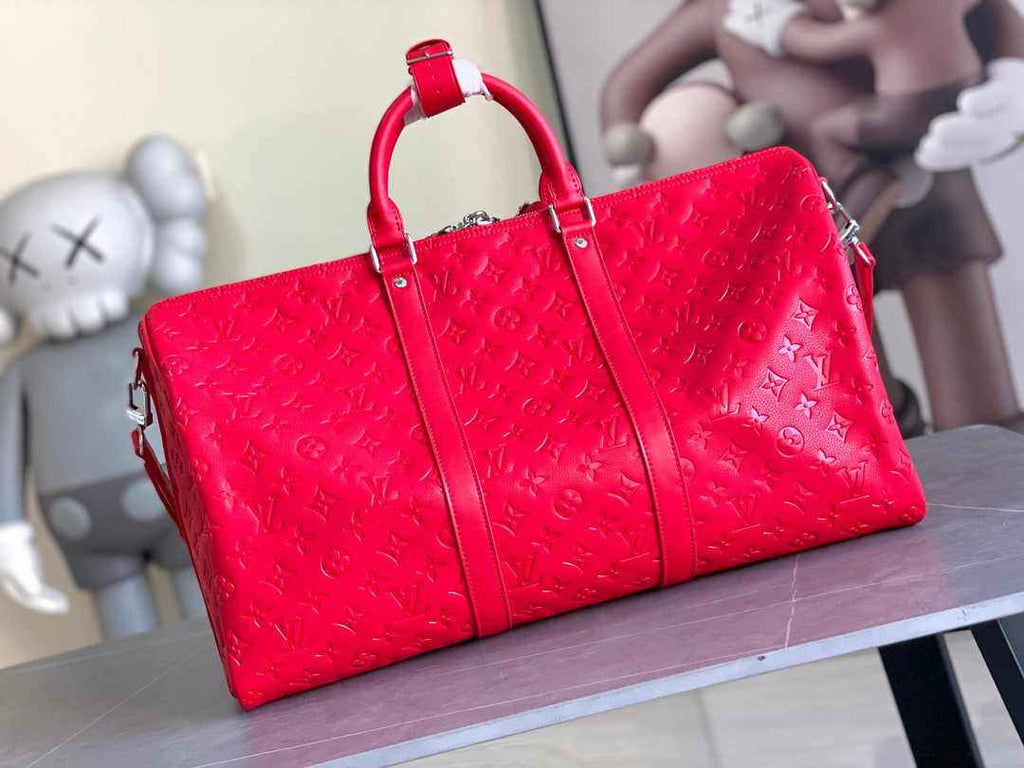 Louis Vuitton Keepall Bandoulière 50 M23750 Red Leather