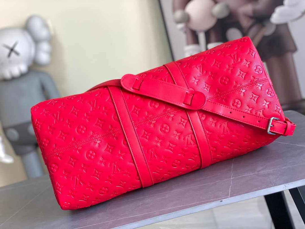 Louis Vuitton Keepall Bandoulière 50 M23750 Red Leather