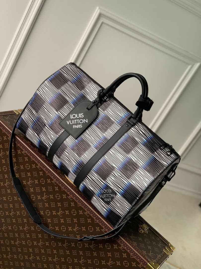 Louis Vuitton Keepall Bandouliere 50 Bag M23771 Blue Moon Leather