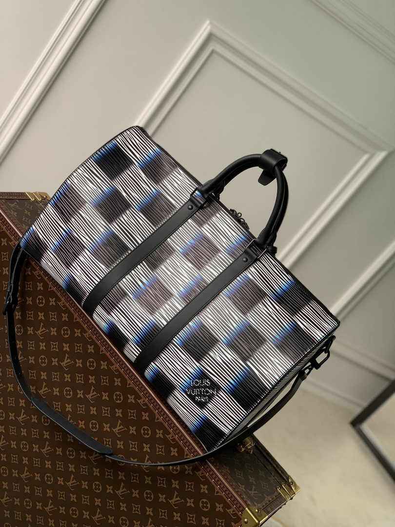 Louis Vuitton Keepall Bandouliere 50 Bag M23771 Blue Moon Leather