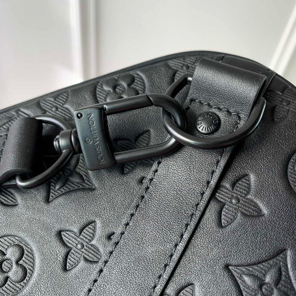 Louis Vuitton Keepall Bandoulière 50 M44810 Black Leather
