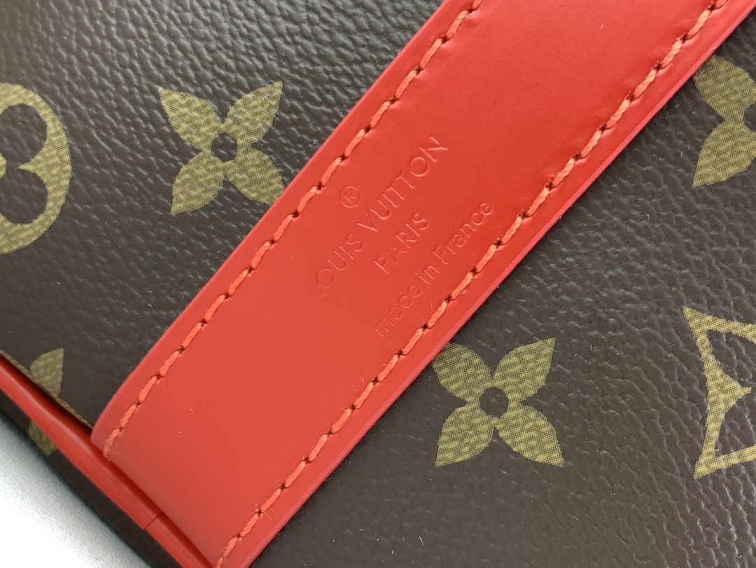 Louis Vuitton Keepall Bandoulière 50 M46769 Monogram Canvas Red