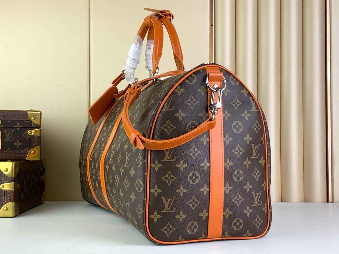 Louis Vuitton Keepall Bandoulière 50 M46770 Monogram Canvas Orange