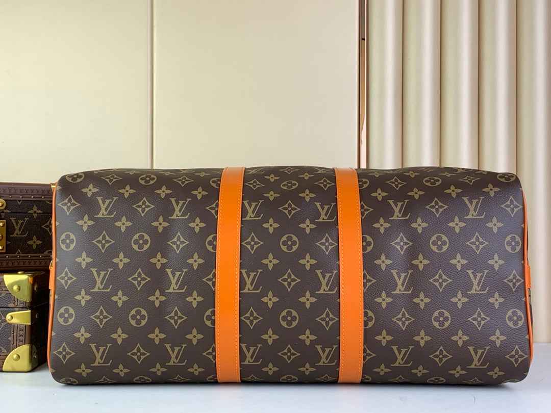 Louis Vuitton Keepall Bandoulière 50 M46770 Monogram Canvas Orange