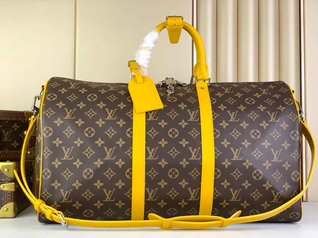 Louis Vuitton Keepall Bandoulière 50 M46771 Monogram Canvas Yellow