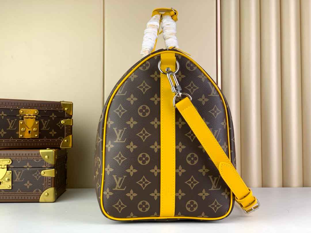 Louis Vuitton Keepall Bandoulière 50 M46771 Monogram Canvas Yellow