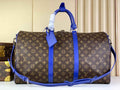Louis Vuitton Keepall Bandoulière 50 M46772 Monogram Canvas Blue