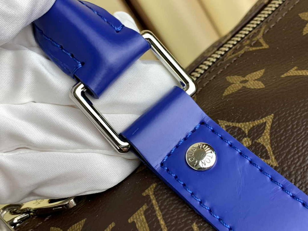 Louis Vuitton Keepall Bandoulière 50 M46772 Monogram Canvas Blue