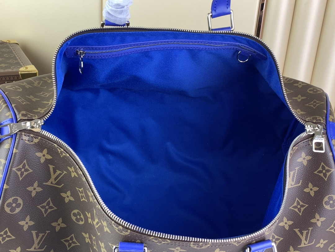 Louis Vuitton Keepall Bandoulière 50 M46772 Monogram Canvas Blue