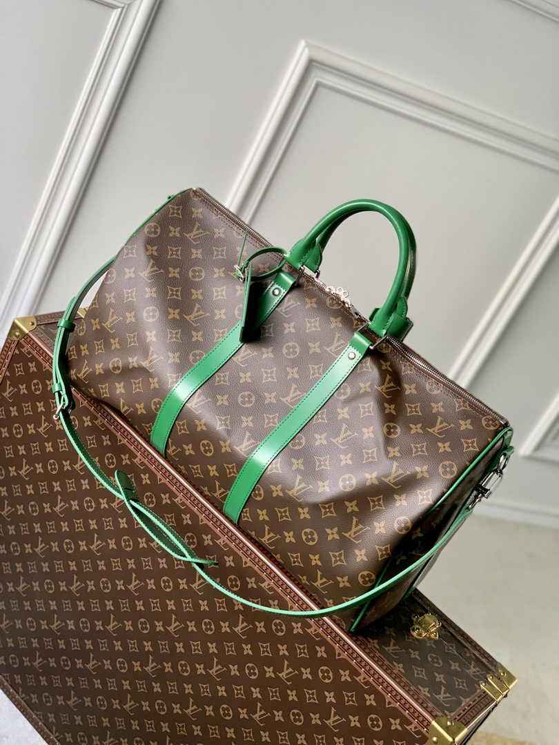 Louis Vuitton Keepall Bandoulière 50 M46774 Monogram Canvas Green