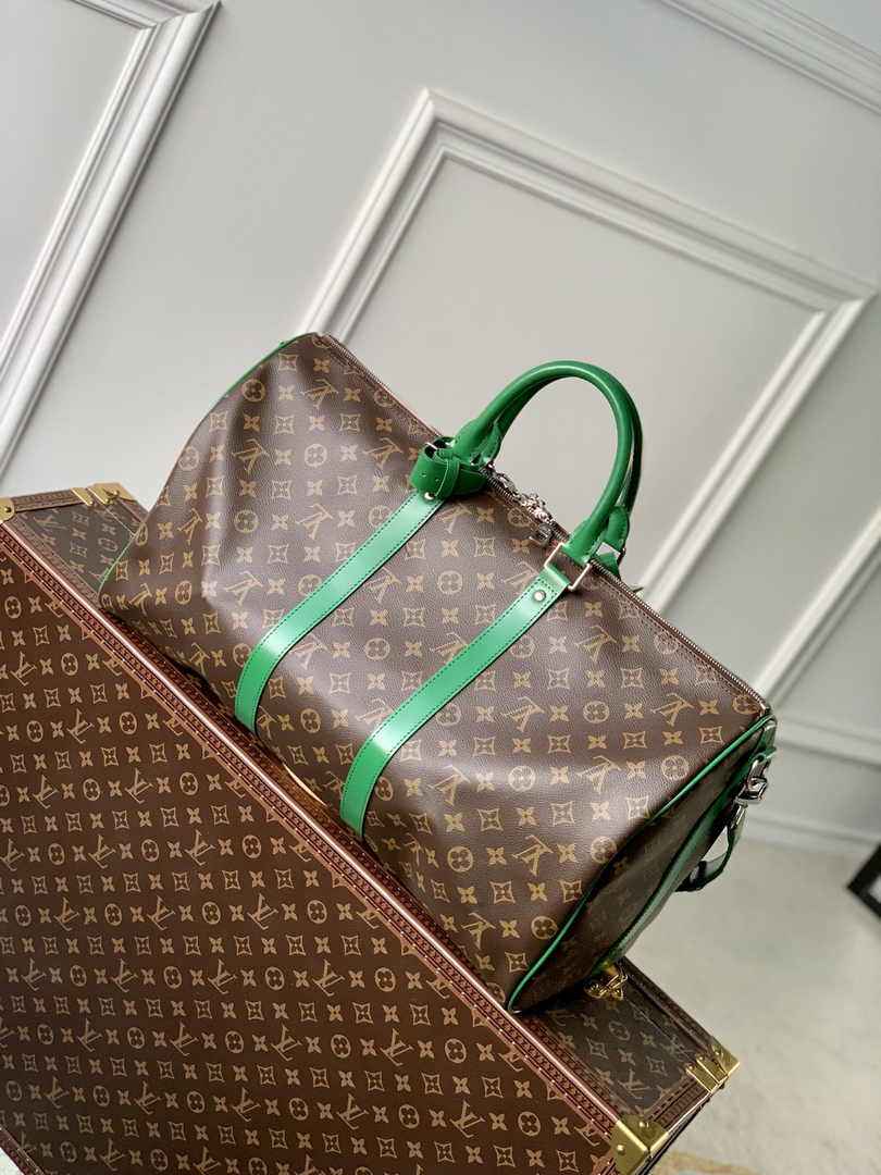 Louis Vuitton Keepall Bandoulière 50 M46774 Monogram Canvas Green