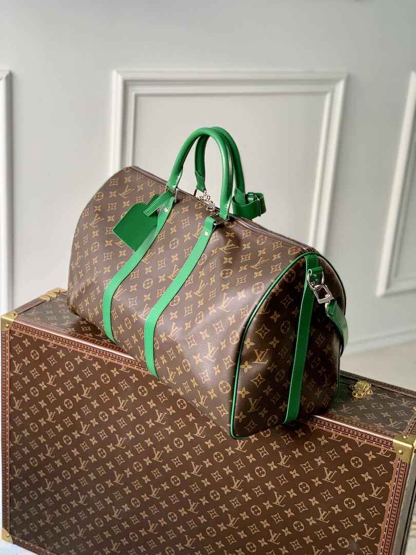 Louis Vuitton Keepall Bandoulière 50 M46774 Monogram Canvas Green
