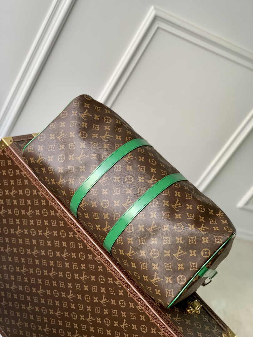 Louis Vuitton Keepall Bandoulière 50 M46774 Monogram Canvas Green