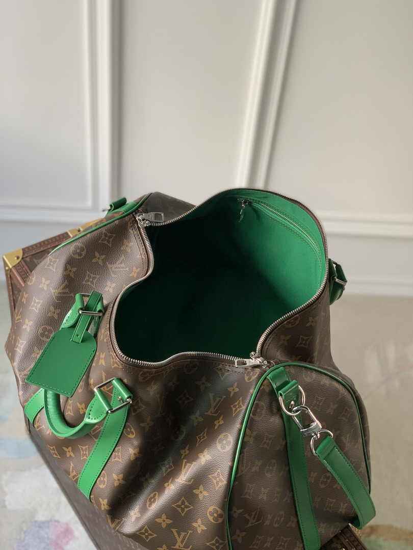 Louis Vuitton Keepall Bandoulière 50 M46774 Monogram Canvas Green