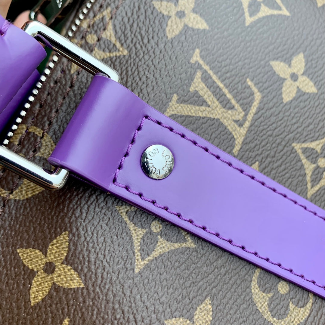 Louis Vuitton Keepall Bandoulière 50 M46775 Monogram Canvas Purple