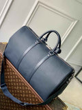 Louis Vuitton Keepall Bandouliere 50 Bag M21420 Navy Blue Leather