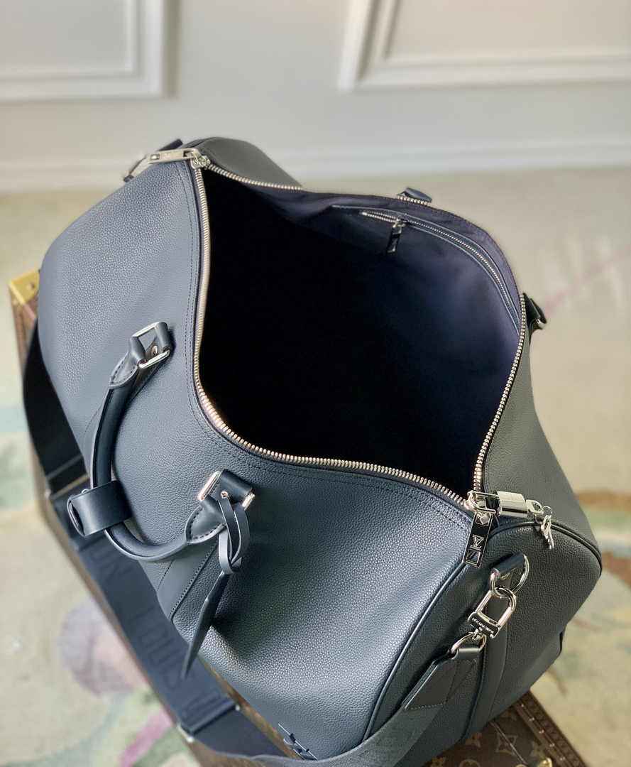 Louis Vuitton Keepall Bandouliere 50 Bag M21420 Navy Blue Leather