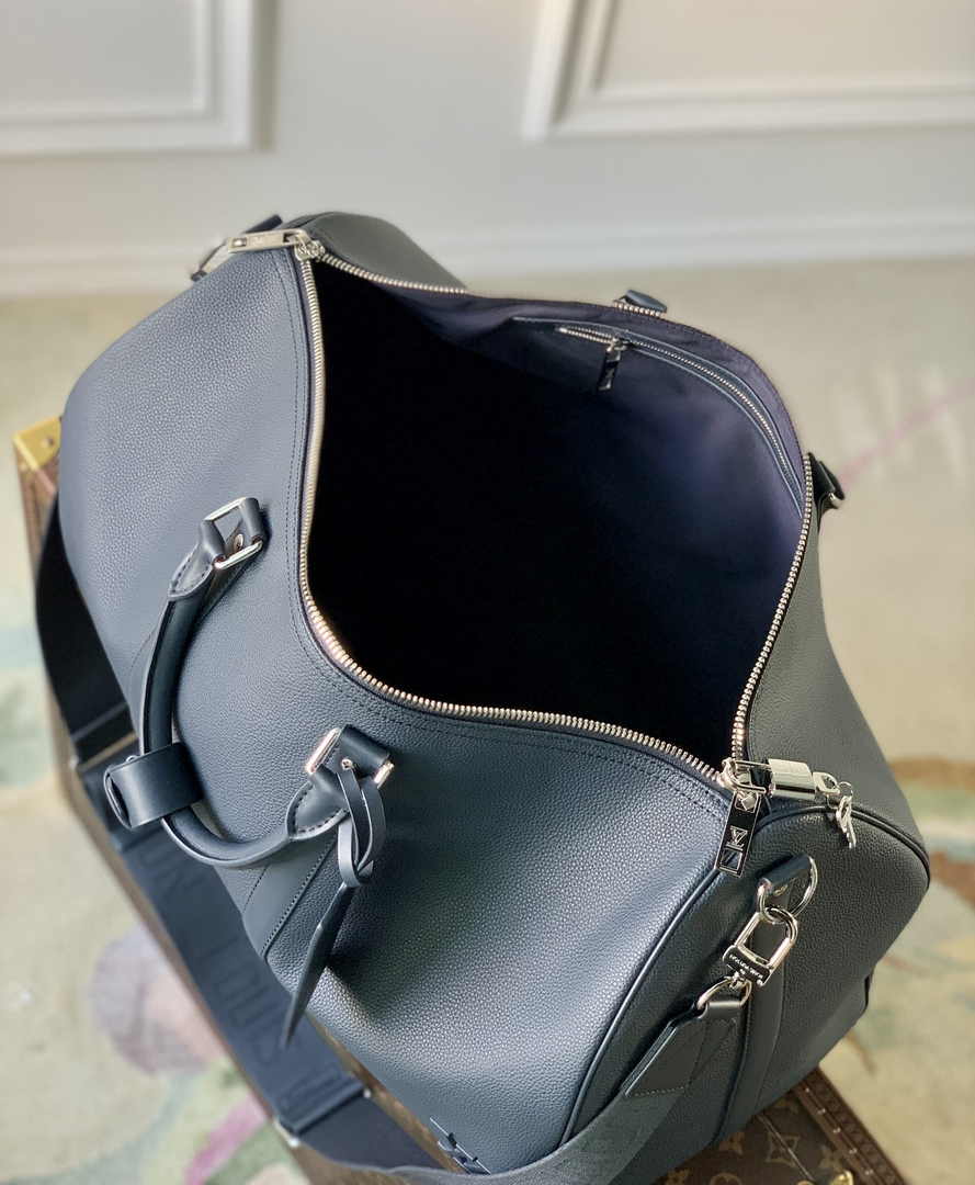 Louis Vuitton Keepall Bandouliere 50 Bag M21420 Navy Blue Leather