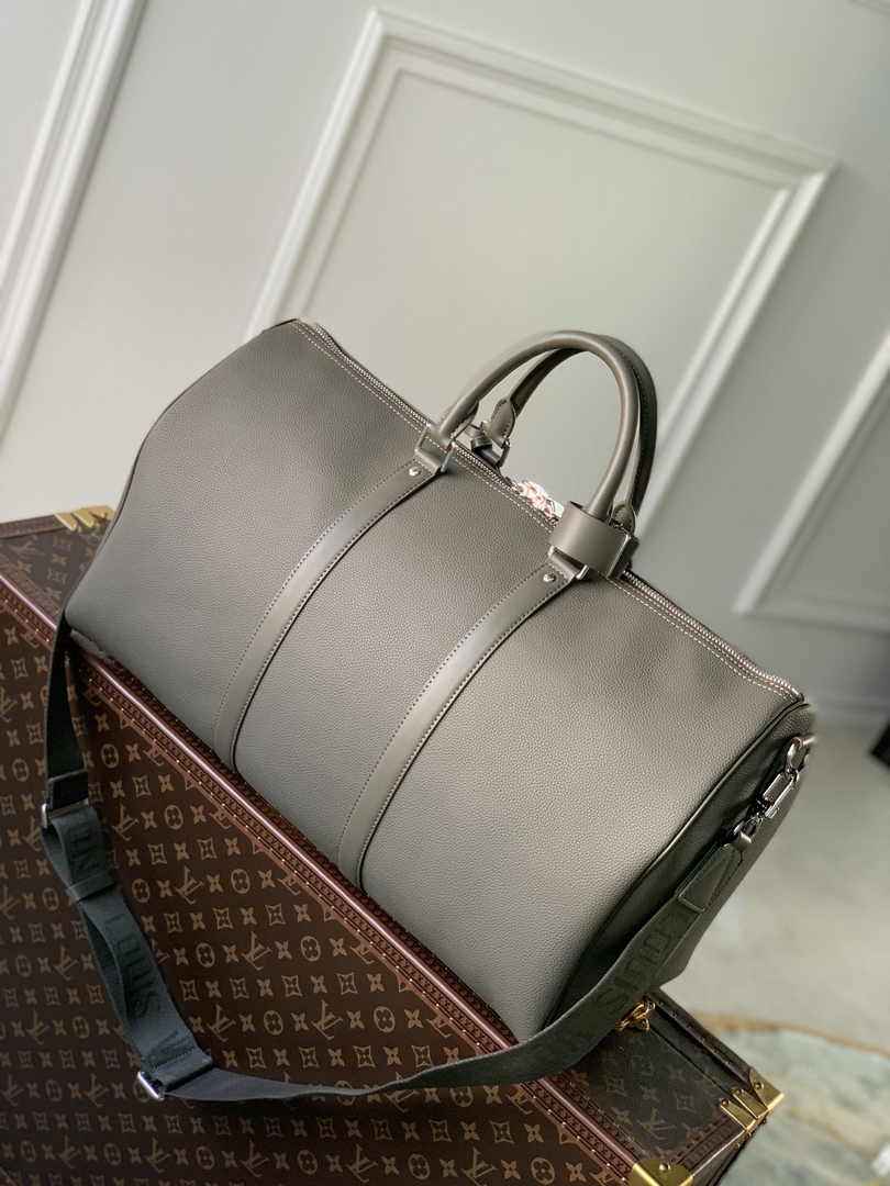 Louis Vuitton Keepall Bandouliere 50 Bag M21536 Khaki Leather