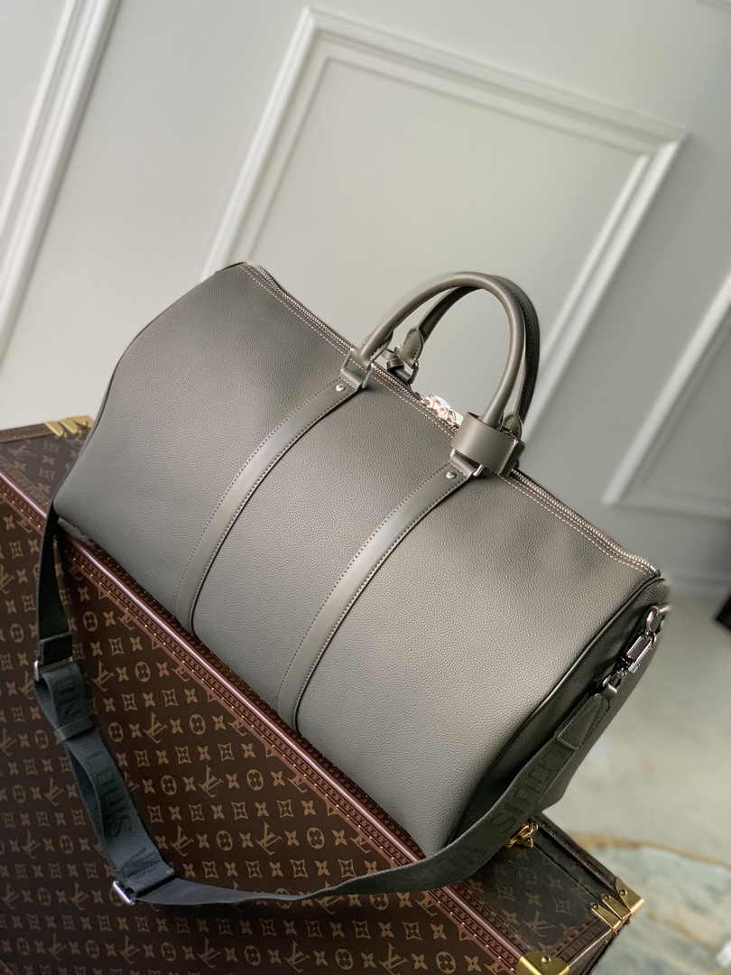 Louis Vuitton Keepall Bandouliere 50 Bag M21536 Khaki Leather