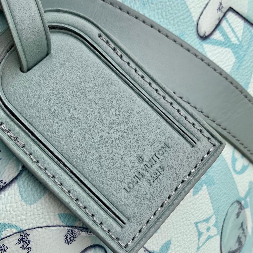 Louis Vuitton Keepall Bandouliere 50 Bag M22570 Crystal Blue Leather