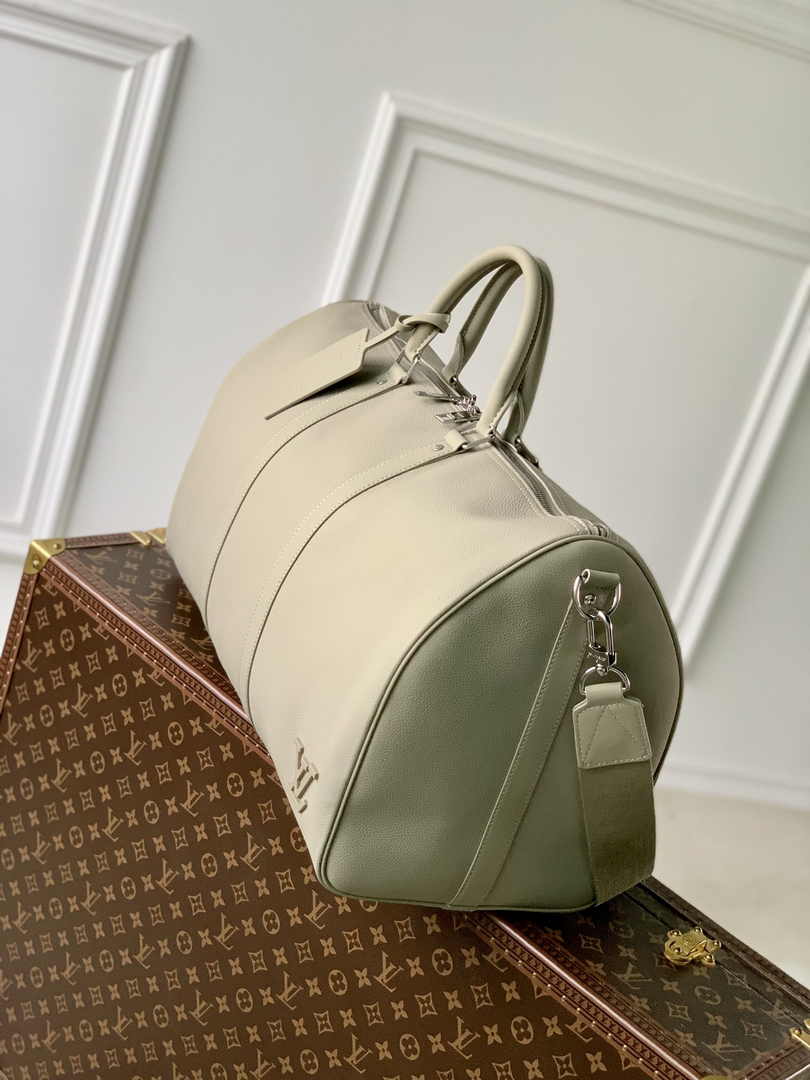 Louis Vuitton Keepall Bandouliere 50 Bag M22609 Gray Leather