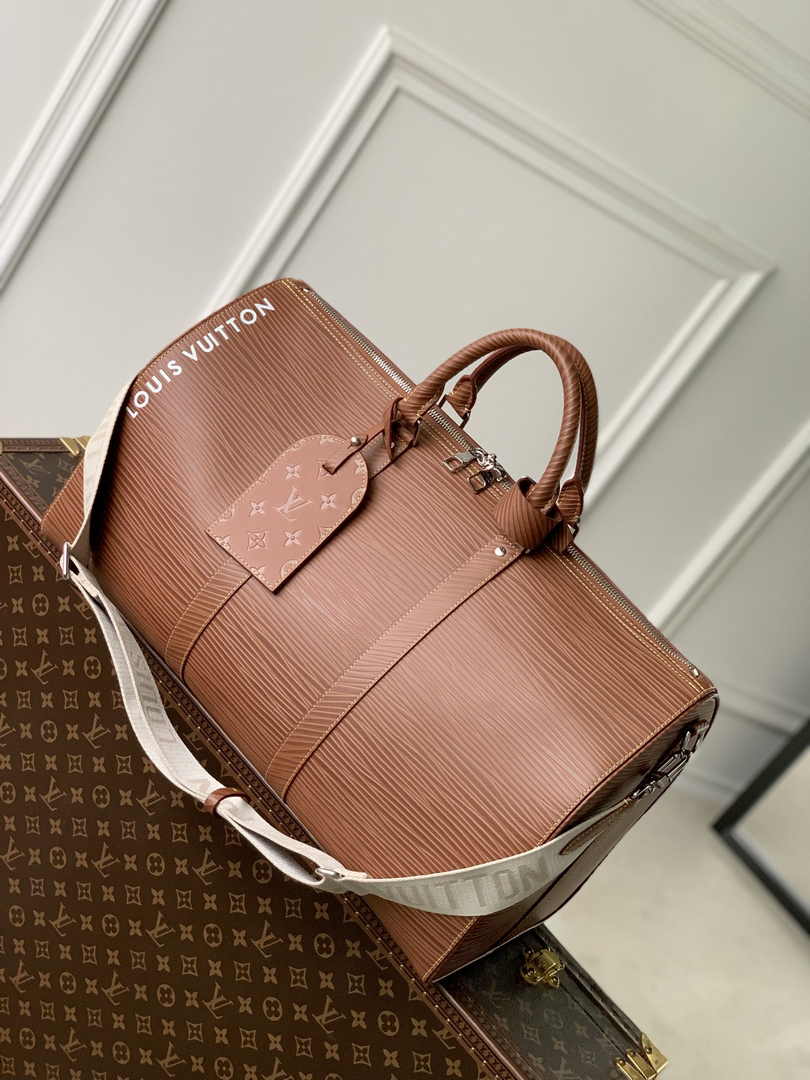 Louis Vuitton Keepall Bandouliere 50 Bag M23721 Brown Epi Leather