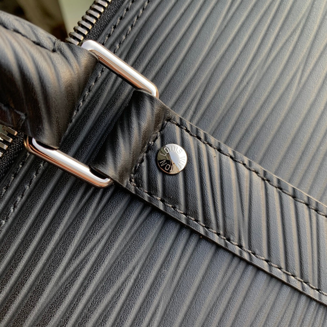 Louis Vuitton Keepall Bandouliere 50 Bag M23721 Black Epi Leather