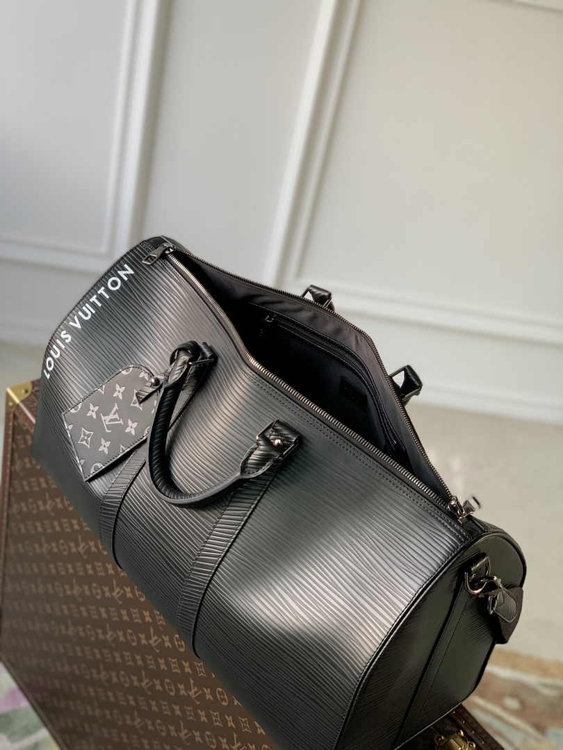 Louis Vuitton Keepall Bandouliere 50 Bag M23721 Black Epi Leather
