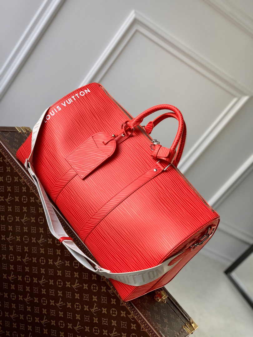 Louis Vuitton Keepall Bandouliere 50 Bag M23721 Red Epi Leather