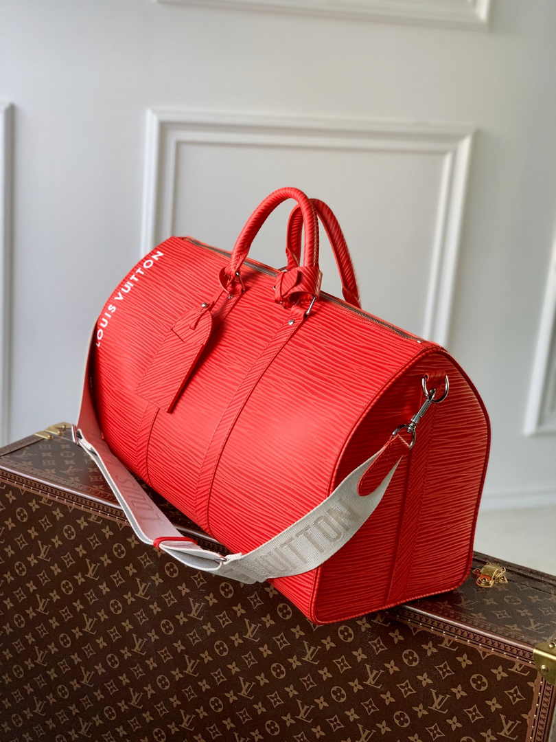 Louis Vuitton Keepall Bandouliere 50 Bag M23721 Red Epi Leather