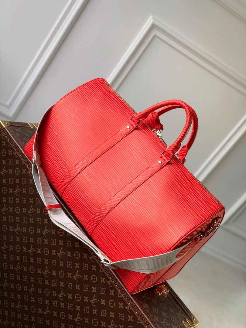 Louis Vuitton Keepall Bandouliere 50 Bag M23721 Red Epi Leather